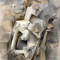 Pablo Picasso, 1910, Girl with a Mandolin (Fanny Tellier)